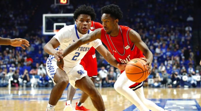 Kentucky eRUPPs for 100; Colonials pressed from the jump