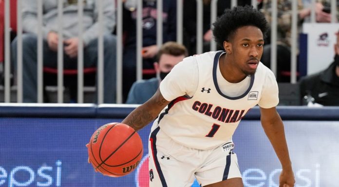 Colonials, Spear have big bounce back after loss to depleted Wright State.