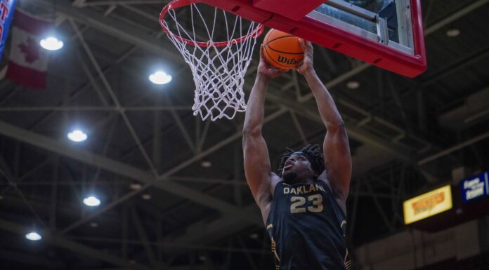 Kampe declares Metro Series “back” as Oakland beats Detroit Mercy