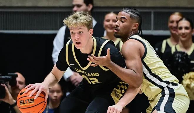 Oakland Stays Attached at No.1 Purdue Before Falling 87-77