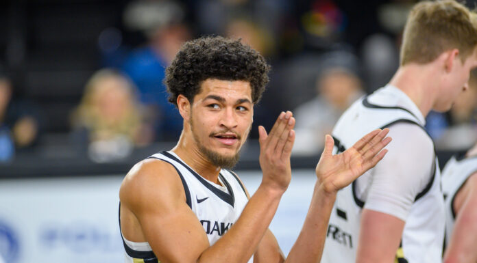 Oakland Races Past Cleveland State to Move Above .500