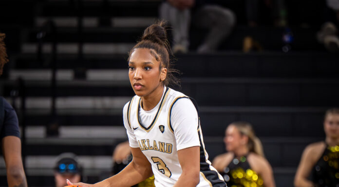 Fourth-Quarter Drought Sinks Oakland in 64-57 Loss at IU Indianapolis