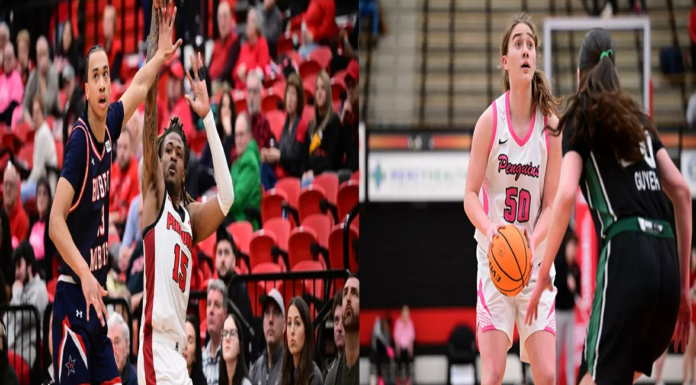 Penguins Hoops Swept in Home Doubleheader