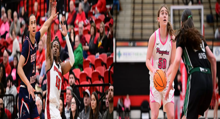 Penguins Hoops Swept in Home Doubleheader