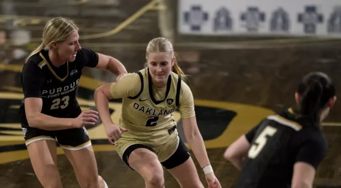 Luehring Flirts With Triple-Double as Oakland Ends Five-Game Slide